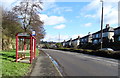 Bus stop and shelter on Whitehall  Road West (A58)