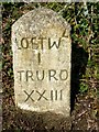 Old Milestone by the A390, Sandylake, north east of Lostwithiel