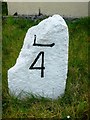 Old Milestone in front of The Countryman, Langdon Cross