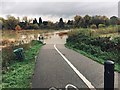 SP2965 : Kingfisher Pool and the shared path are flooded, Warwick by Robin Stott