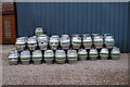 SO7019 : Empty casks at Hillside Brewery by John Winder