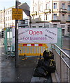 ST3188 : Open For Business banner, High Street, Newport by Jaggery