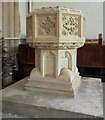 The font in The Church of St Peter, Fremington