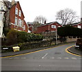 Yellow salt/grit box at the bottom of Lawrence Hill, Newport