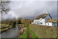 Approaching Heytesbury along the bank of the River Wylye