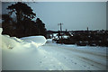 Winter on the B3128 above the Failand Inn