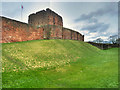 NY3956 : Carlisle Castle Inner Bailey Keep and Wall by David Dixon