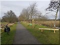 Benches beside the path