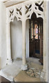 TF0811 : Squint and Piscina, Greatford church by Julian P Guffogg