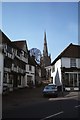 Cobbled lane leading towards Thaxted Church