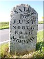 Old Guide Stone by the A3071, Higher Tregerest, Sancreed parish