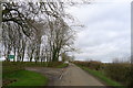 Green Lane passing the entrance to Seldom Seen Farm