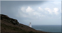 SW8576 : First sight of the lighthouse, Trevose Head by Derek Harper