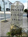 Old Guide Stone by the A394 at Rame Cross, Wendron parish