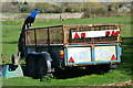 SU8712 : Peacock, trailer and barrow by David Martin