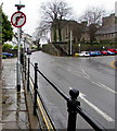 No Right Turn sign, Stow Hill, Newport