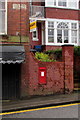 King George V postbox in a Stow Hill wall, Newport