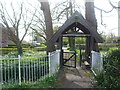 A lych gate and a bridge