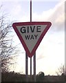 UK Big Give Way Sign