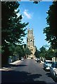 Lansdown Road, with the Church of St Stephen,  Bath, 1966