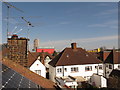 TQ2081 : Rooftop view, North Acton, with aerials and cranes by David Hawgood