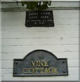 Old Notice on Vine Cottage