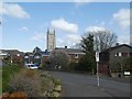 Sherwood Close and Heavitree church, Exeter