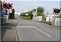 West across Oldends Level Crossing, Stonehouse