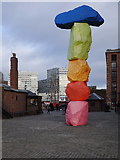 SJ3389 : Sculpture "Liverpool Mountain", Albert Dock, Liverpool by Rudi Winter
