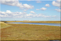 TM4449 : Orford Ness: view up Stony Ditch towards Cobra Mist radio transmitter station by Christopher Hilton
