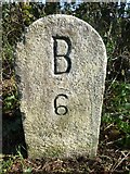 SX0674 : Old Milestone by the B3266, south of Bravery Cottages by Rosy Hanns