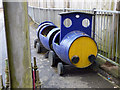 Barry the barrel at Easterhouse railway station