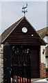 Weathervane and clock, Lyme Regis