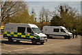 SU7422 : Ambulance crews taking a break in an empty carpark by Martyn Pattison