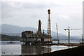 Oil rig construction site at Kishorn