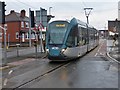 Nottingham Express Transit tram approaching Middle Street tram stop