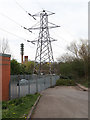 Pylon and chimney, seen from Tong Road