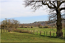 SO9095 : Footpath and Staffordshire farmland near Colton Hills by Roger  Kidd
