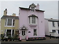 Pink cottage on the south side of the village green, Shaldon