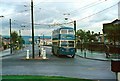 Bradford trolleybus 698 at Five Lane Ends, 1966