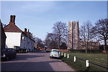 TG1127 : Heydon - The Street and St Peter & St Paul Church by Colin Park
