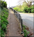 Up an elevated pavement, Brynglas Road, Newport