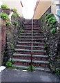 Steps up from the east side of Brynglas Road, Newport