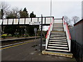 SO4593 : Steps up to Church Stretton station footbridge by Jaggery