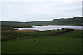 View to Burness Farm and Loch of Burness from Noltland Castle