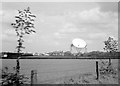 Jodrell Bank Farm and the telescope, 1961