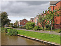 Canalside housing at Little Stoke in Staffordshire