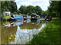 Narrowboats at Goldstone Wharf along the Shropshire Union Canal