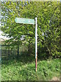 Public Footpath Sign near South Wellfield