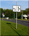 Wordless directions sign alongside Llantarnam Park Way, Cwmbran